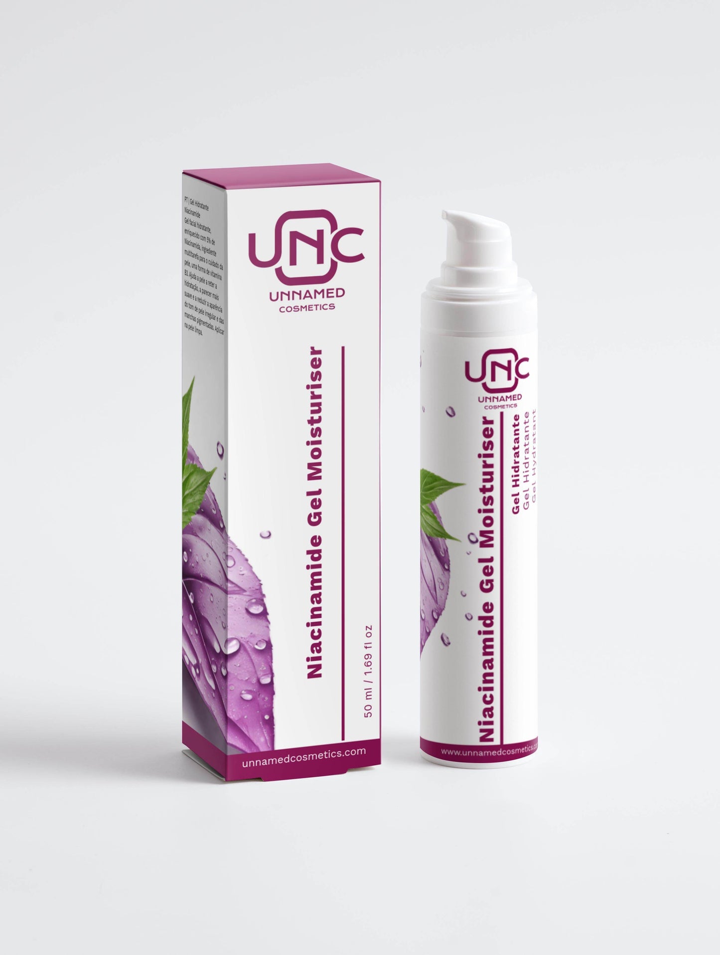 Niacinamide Gel Moisturiser - All skin types (Skin type),Allergen Label Free (Claims),Brightens,Dark spots (Concern),Dry (Skin type),Evens out skin tone,face-care,Gluten Free (Claims),Moisturiser (Type),Niacinamide (B3) (Active ingredients),Nut Free (Claims),Vegan (Claims),White (Packaging color),With vitamin B3 - Unnamed Cosmetics