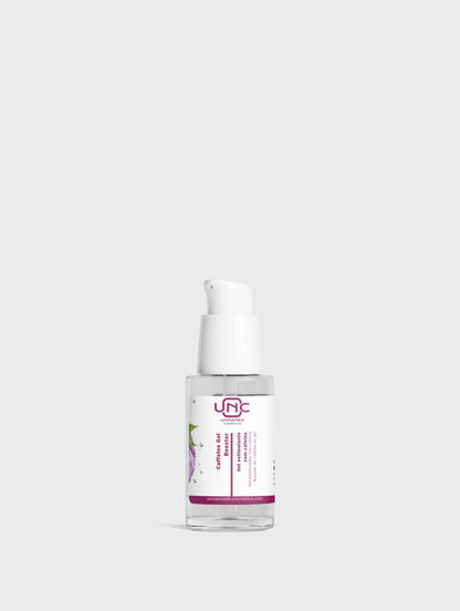 Gel com cafeína para olheiras da Unnamed Cosmetics em frasco pump, ideal para reduzir olheiras.