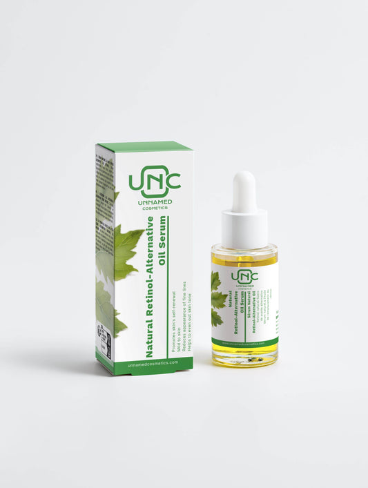 Natural Retinol Alternative Oil Serum - All skin types (Skin type),Anti-age (Concern),Blemishes (Concern),Booster (Type),Dark spots (Concern),Dehydrated skin (Concern),face-care,Facial oil (Type),Gluten Free (Claims),Helps to even out skin tone,Mature (Skin type),Mild to skin,Nut Free (Claims),Promotes skin's self-renewal,Reduces appearance of fine lines,Retinol Alternative (Active ingredients),Serum (Type),Transparent (Packaging color),Vegan (Claims),White (Packaging color) - Unnamed Cosmetics